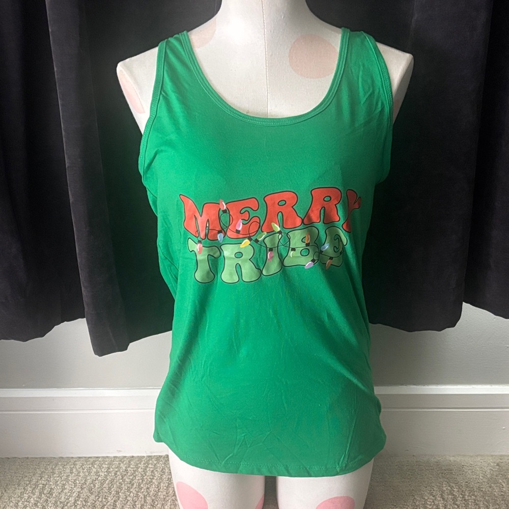 Green Merry Tribe Tank Top